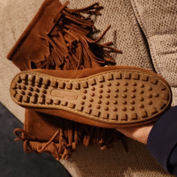 Minnetonka leather brown Fringe Boots - Picture 5 of 7